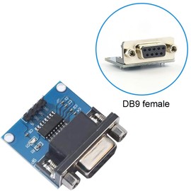 DKARDU 5 pcs MAX3232 RS232 to TTL Female Serial Port Converter Module DB9 Connector 3.3V to 5V MAX3232 Root Module for Equipment Upgrades with Dupont Cable