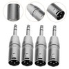 FRCOLOR 4pcs XLR Adapter Metal TRS to XLR Coupler to