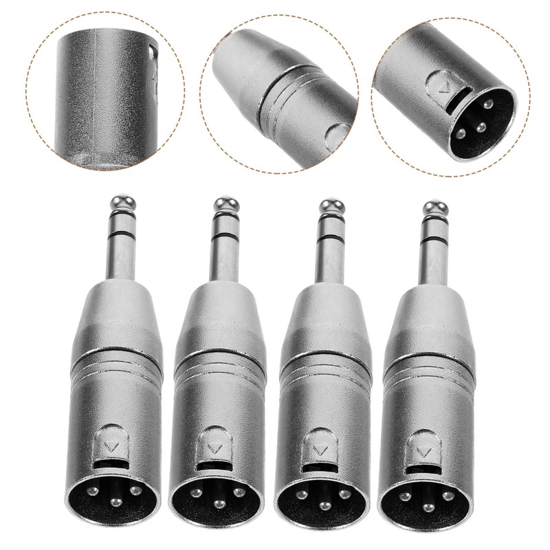 FRCOLOR 4pcs XLR Adapter Metal TRS to XLR Coupler to