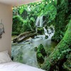 Forest Stream Scenery Tapestry Background Wall Hanging Decorative Blanket for