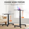 Sweetcrispy Mobile Small Standing Desk - Sit Stand Portable Rolling