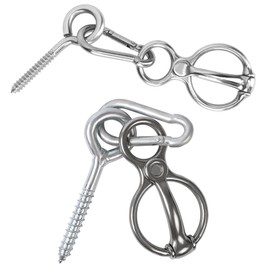 Set of 2 Horse Binding Rings Stainless Steel Horse Training Accessories for Heavy Horses Tie Post Ponytail and Accessories for Tying and Retracting