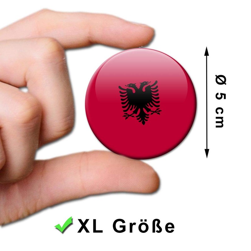 Albania Flag Fridge Magnet Countries Travel Souvenir Flag Fridge Magnet