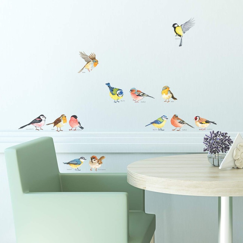 DECOWALL DS-8038 Small Birds Wall Sticker, Wall Decoration for Living