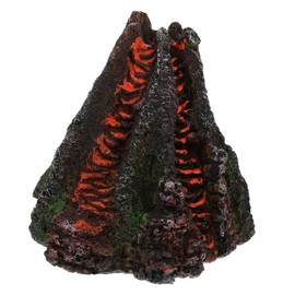 Kisangel 1Pc Pneumatic Volcano Decoration for Fish Tank Resin Aquarium Adornment Underwater Decor for Beautiful Aquatic Landscapes and Easy to Clean
