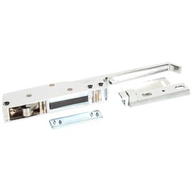 10-3/4" L Chrome Plated Die Cast Magnetic/Mechanical Edgemount Latch with Offset Handle