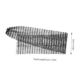 Healvian Rhinestone Mesh Head Cover Scarf for Women Stylish Hair Decor Lightweight Breathable Elastic Turban for Parties Everyday Fashion