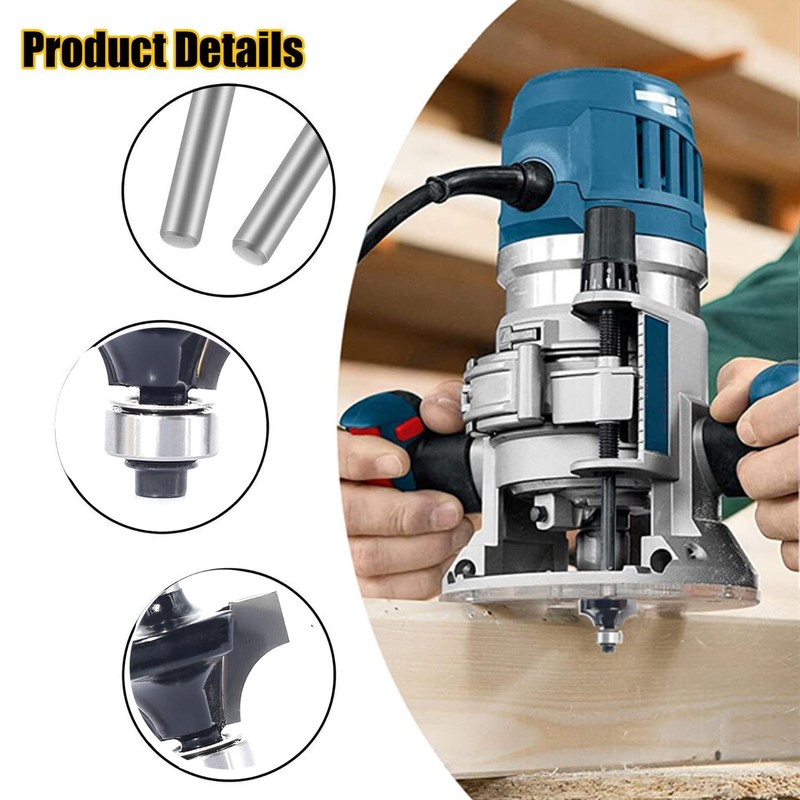 4pcs Round Over Router Bits 1/4 Shank by SICWOOD -