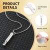 Xumann 2PCS Breathing Necklace, Fashion Golden Silver Titanium Steel Whistle