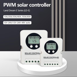 SOGTICPS 60A Solar Charge Controller - 12V/24V/48V Auto Battery Regulator, Dual USB 5V/2A, LiFePO4/Li-ion/Gel Battery Compatible, IP32 Waterproof, CE Certified, 3-Stage PWM Charging, RV/Boat Use