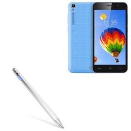 BoxWave Stylus Pen Compatible with HomTom HT16S - AccuPoint Active Stylus, Electronic Stylus with Ultra Fine Tip - Metallic Silver