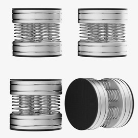 Monosaudio 4 x HiFi Speaker Stands Feet HiFi Spikes Pad Device Feet Aluminium Shock Absorber Feet Absorber Feet HiFi Coaster for Amplifier Turntable Subwoofer (Silver, SP4438)