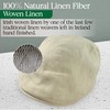 Summer Scally Cap Linen Grey Herringbone Made in Ireland Small