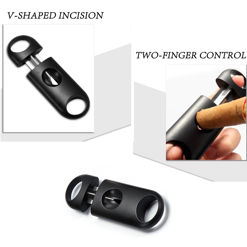 Wohlstand Cigar Cutter, Stainless Steel Cigar Cutter, Double Blade Cigar