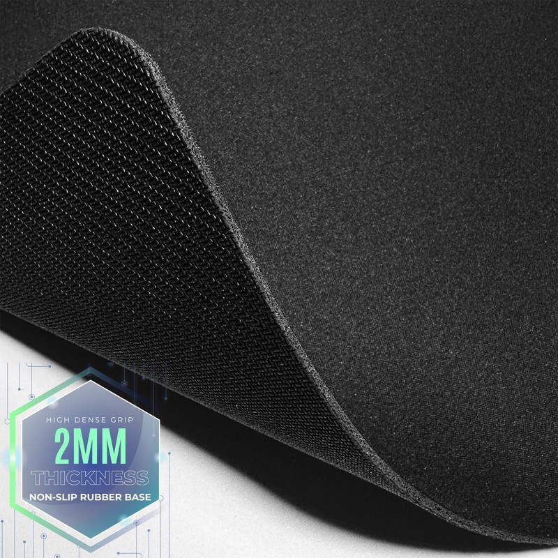 NYCCS 3-Pack Mouse Pads, Non-Slip Rubber Base, Waterproof Smooth Surface