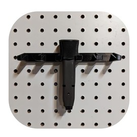 Hammy3DPrints Mount for Sig P229 Mags - Pegboard/Metal Pegboard/Skadis/etc. | Magazine Holder Storage Rack (Heavyweight Diamond Plate Steel)