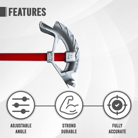 1/2” EMT Bender - Hand Bender with Head and Steel Handle - Aluminum Conduit Bender Full Assembly - Conduit Metal Pipe Bender with handle - Pack of 1