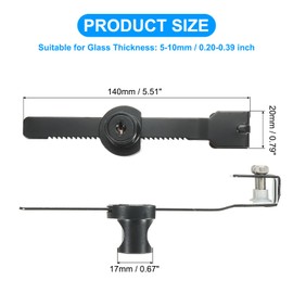 PATIKIL Sliding Glass Cabinet Lock, Keyed Alike Showcase Lock No Drill Glass Door Lock for 5-10mm Glass Door, Black