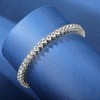 Gemsme 3 Prong Tennis Bracelet, 18K White Gold Plated 4mm