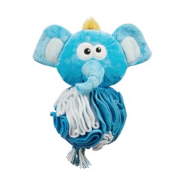 Outward Hound Nina Ottosson Stuff N' Snuffle Plush Snuffle Ball Dog Puzzle, Elephant, Blue