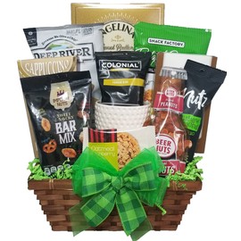 Delight Expressions® Snack Time Gift Basket (Golf) - A Father's Day Gift Basket idea - Birthday or Get Well Gift Basket - For Him