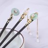 4 PCS Lexziuo Chinese Hair Sticks,Handcrafted Wooden Hairpins with Flower