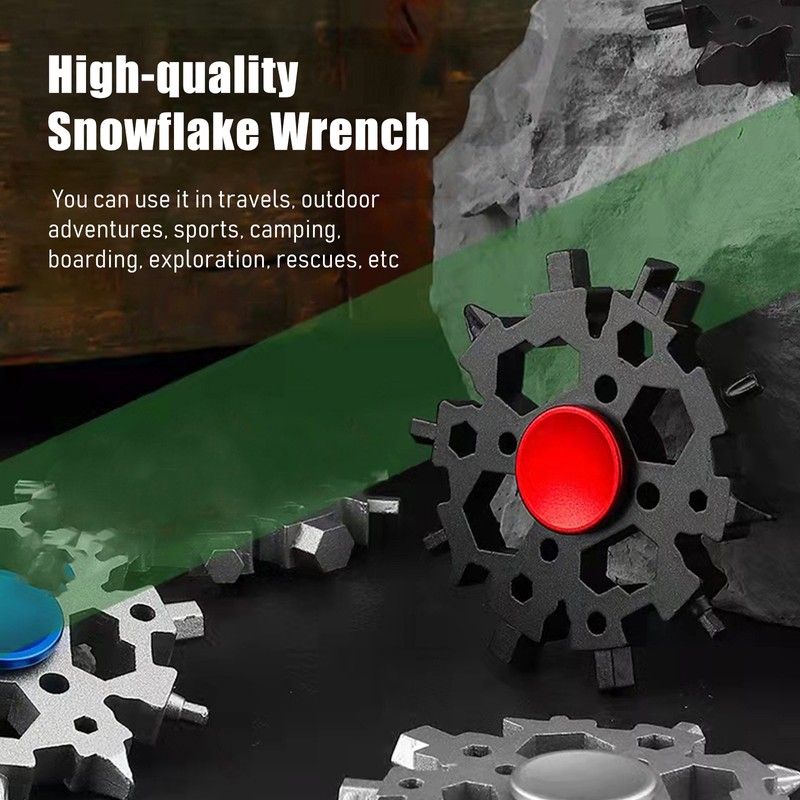 23 In 1 Snow-flake Multi-Tool with Fidget Toys Function Snowflake