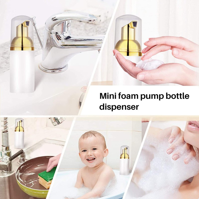 Bopfimer 10PCS 30ML Plastic Foam Pump Dispenser Bottle,Soap Mousses Liquid
