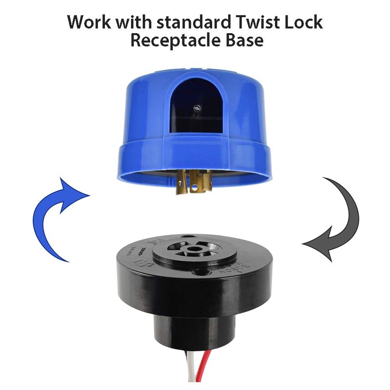 GBAYSA 1 Pack Photocell for Outdoor Light, Auto On/Off Photo