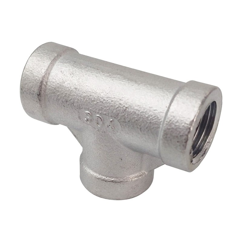 LOZOME 1-1/2" Stainless Steel Tee Female NPT Threaded T Shaped