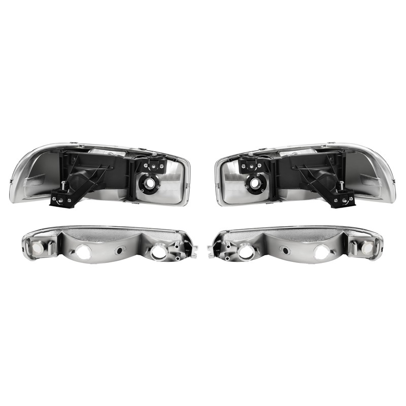 KUAFU Headlight+Corner Light Compatible with 1999-2007 GMC Sierra 1500 2500