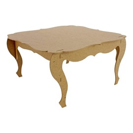 Fantasias Miguel Mylin Mesa Garigoleada De Madera Chica, 15 cm Alto X 29.5 cm Largo X 30 cm Ancho, Natural