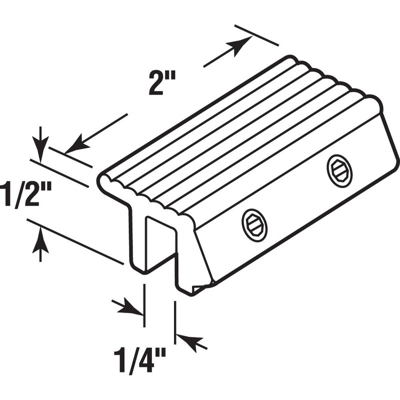 Prime-Line S 4035 Tamperproof Sliding Door Channel Lock, 2 In.,