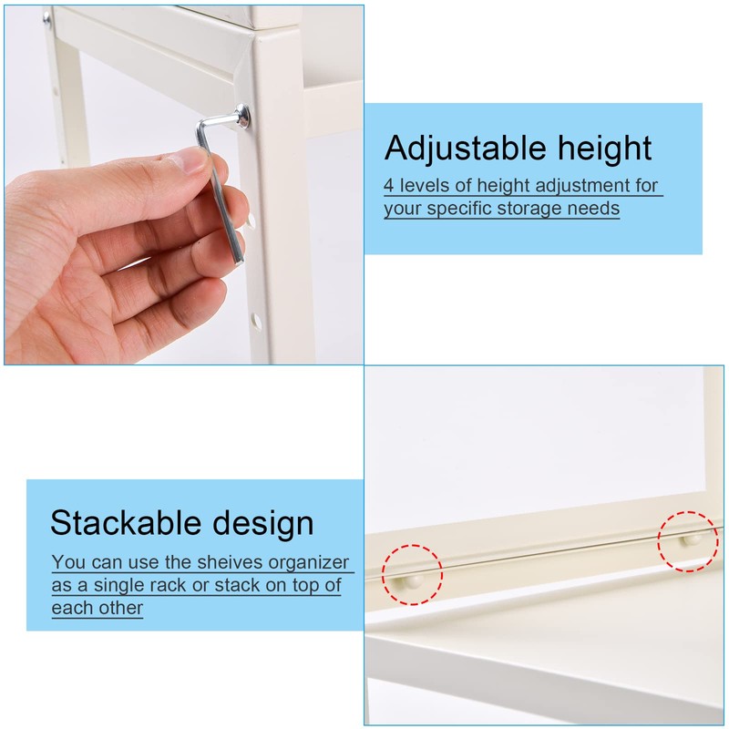 lonpute Expandable Cabinet Shelf Organizers, Adjustable Height Cabinet Cupboard, Kitchen