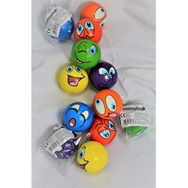 Schnooridoo 12 x Stress Ball Soft Ball Stress Ball Squishy Ball Colourful Grimace Ball