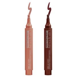 Jolilab 2 Colors Lip Tint Set:Marker Matte Liquid Lip Stain Pen,Highly Pigmented,Long-Lasting,Waterproof,Lip Liner Lip Contour Multi-Use.(#01+06)