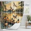 Xioistiy Rustic Duck Shower Curtain, Country Outdoor Cabin Lodge Wildlife