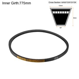 sourcing map A31 Drive V-Belts 31" Inner Length 13mm Width 8mm Thick JIS Standard A-Section Rubber Drive Transmission Belt