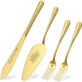 Juego de cuchillos y servidores para tartas de boda con tenedores para pasteles, juego de corte de pasteles para regalos de boda, cuchillo de boda y servidor de pasteles para parejas regalos de