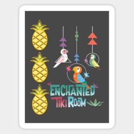 Endless New Objects Enchanted Tiki Room Pineapple Theme Parrots Bird Phone Laptop Decal Sticker DIY