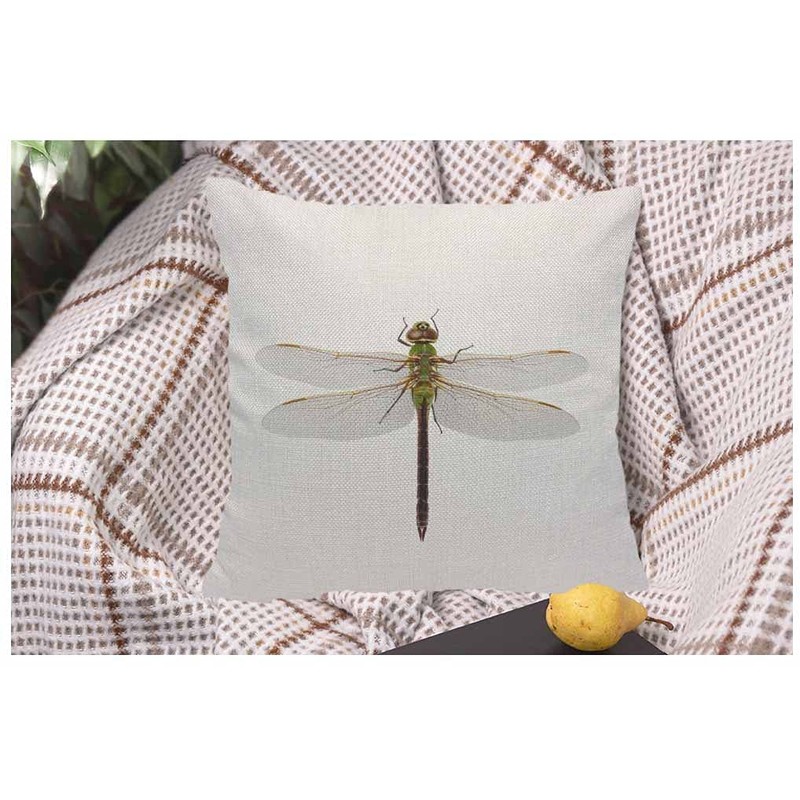 WONDERTIFY Dragonfly Cushion Cover Darner Dragonfly Clipping Path Decorative Throw
