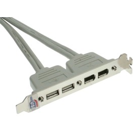 InLine® 33390 A Bracket for USB 2.0/FireWire (0.4 m)