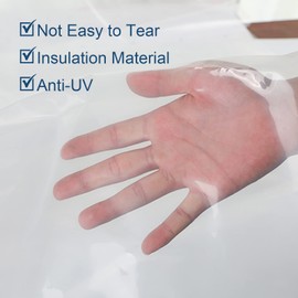 JETOP Transparent Film 2 x 8 m 100 my Tear-Resistant Greenhouse Film Winter-proof Plastic Film Extra Thick Greenhouse Film Photosynthesis Polytunnel Greenhouse Film Tunnel Film Tomato House Film