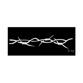 Pochoir Tribal barbelé pour le Corps format 2'' X 6'' B-19 (PCB-19)