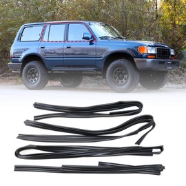 FZJDSD 4PCS Front Rear Left & Right Side Window Seal Door Glass Run Compatible with Lexus LX450 1996 1997 Fit for Toyota Land Cruiser 1991-1997 4.5L Rubber# 6814160010 6815160010 6814260011 6815260011