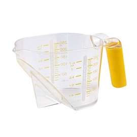 DELISH KITCHEN CC-1323 Pearl Metal Measuring Cup, Yellow, 6.3 x 3.0 x 3.0 inches (16 x 7.5 x 7.5 cm), Measures from Above