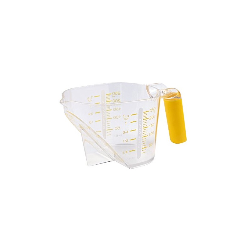 DELISH KITCHEN CC-1323 Pearl Metal Measuring Cup, Yellow, 6.3 x