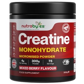 Creatine Monohydrate Powder | Micronised Creatine | Men & Women | Vegan (Mixed Berry Flavour)