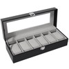 Uten Watch Boxes 6 Slots, Watch Display Storage Box PU
