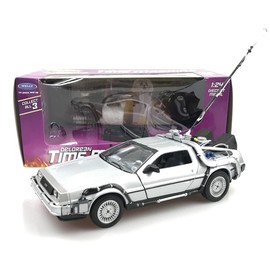 Welly Die-Cast Welly 1:24 Diecast DeLorean DMC Back To The Future 1 Time Machine Car Model Collectible Model (Back to the Future 1)